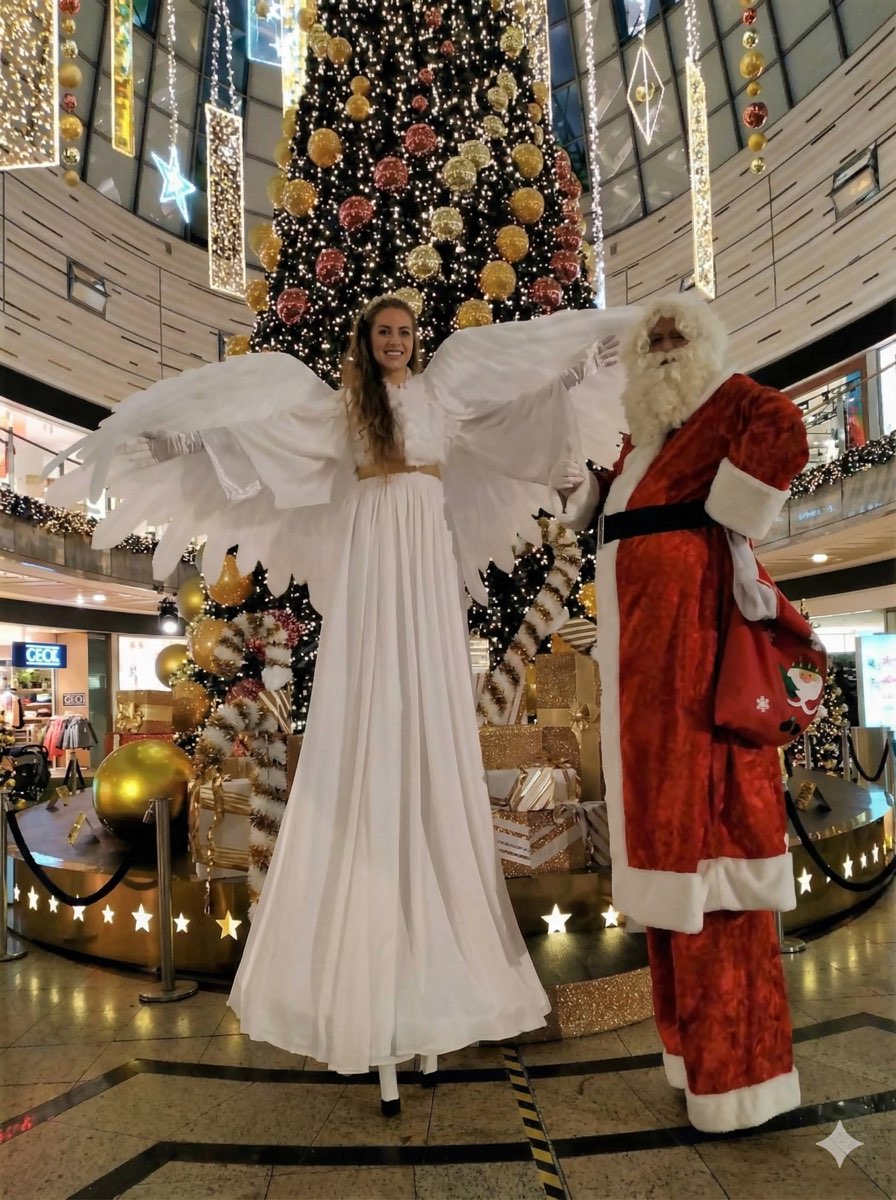 Weihnachtsstelzenfiguren